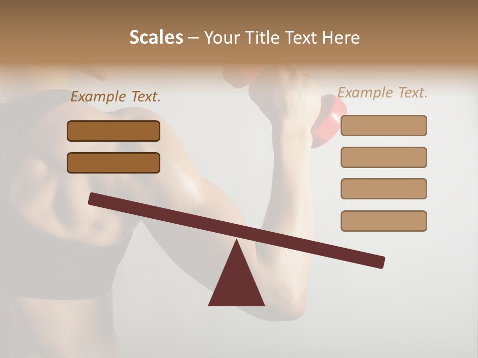 Strength Sports Training Caucasian PowerPoint Template