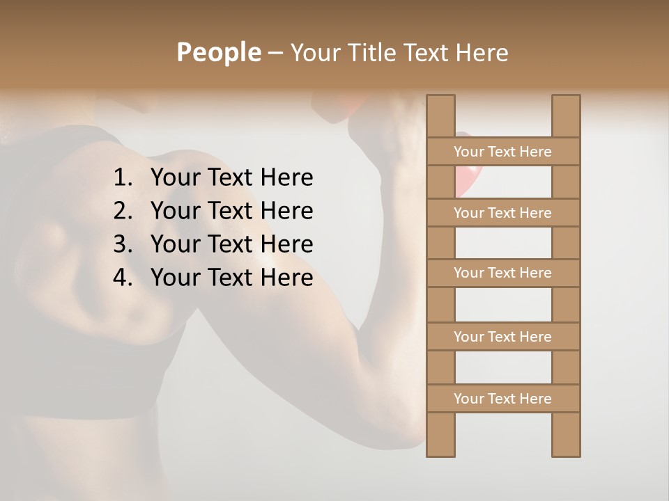 Strength Sports Training Caucasian PowerPoint Template