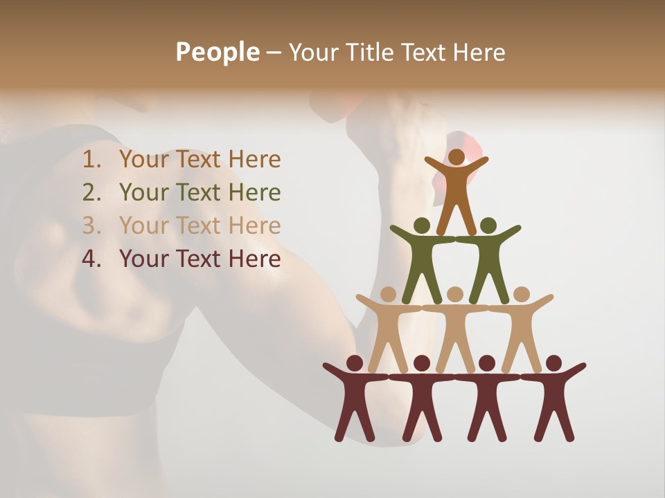 Strength Sports Training Caucasian PowerPoint Template