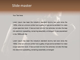 Jogger Caucasian Female PowerPoint Template