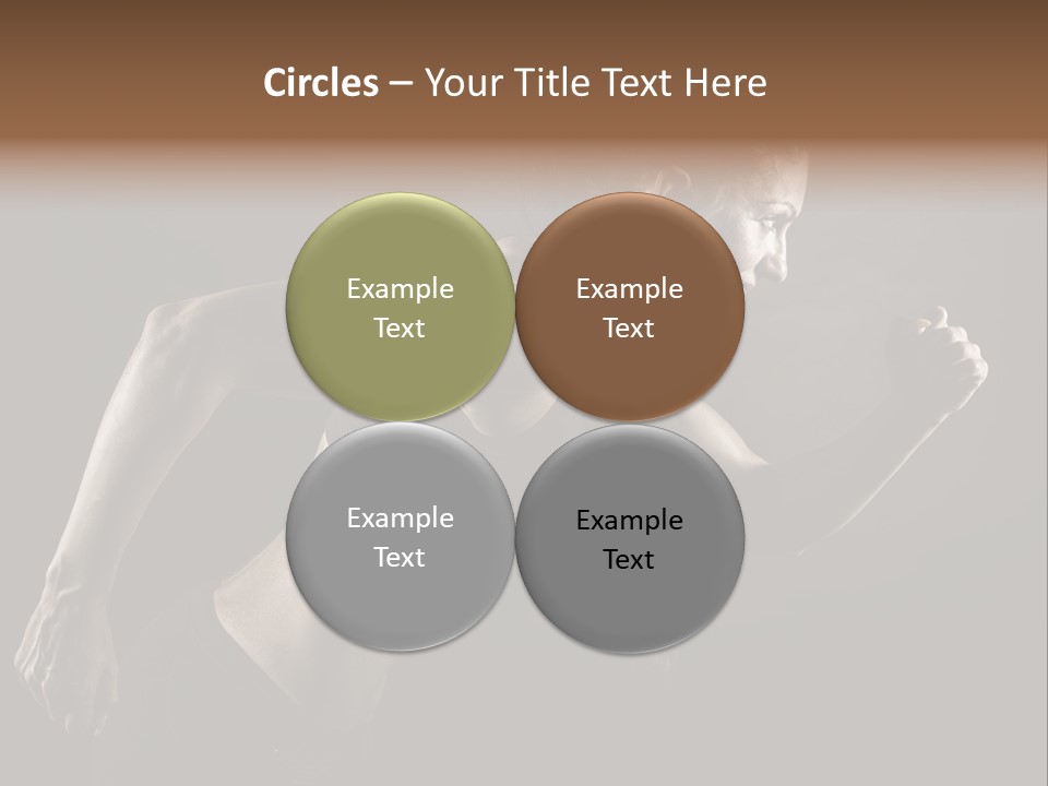 Jogger Caucasian Female PowerPoint Template