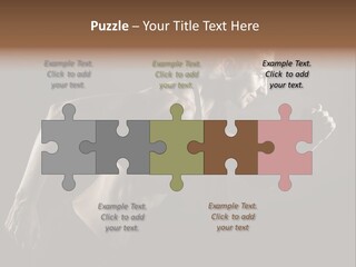 Jogger Caucasian Female PowerPoint Template