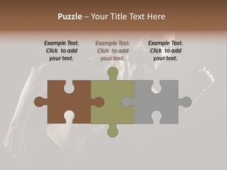 Jogger Caucasian Female PowerPoint Template
