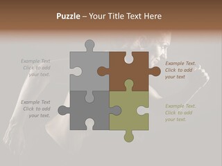 Jogger Caucasian Female PowerPoint Template
