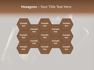 Jogger Caucasian Female PowerPoint Template