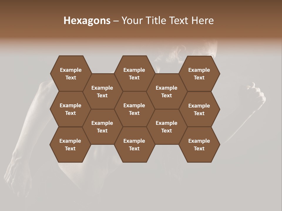 Jogger Caucasian Female PowerPoint Template