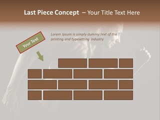 Jogger Caucasian Female PowerPoint Template