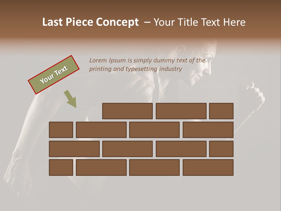 Jogger Caucasian Female PowerPoint Template
