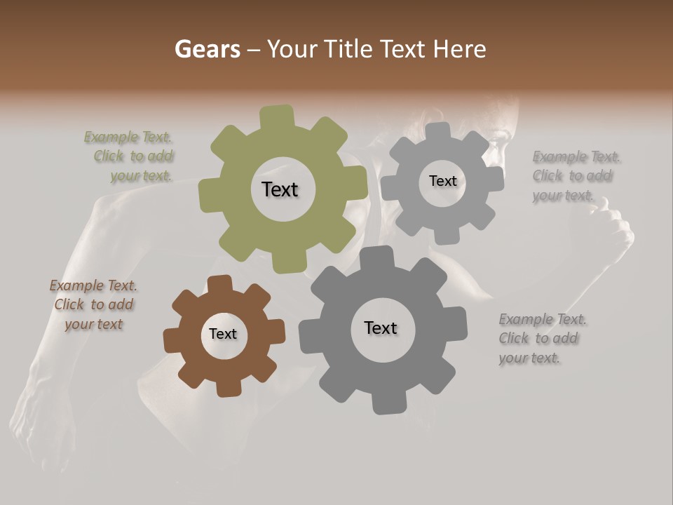 Jogger Caucasian Female PowerPoint Template