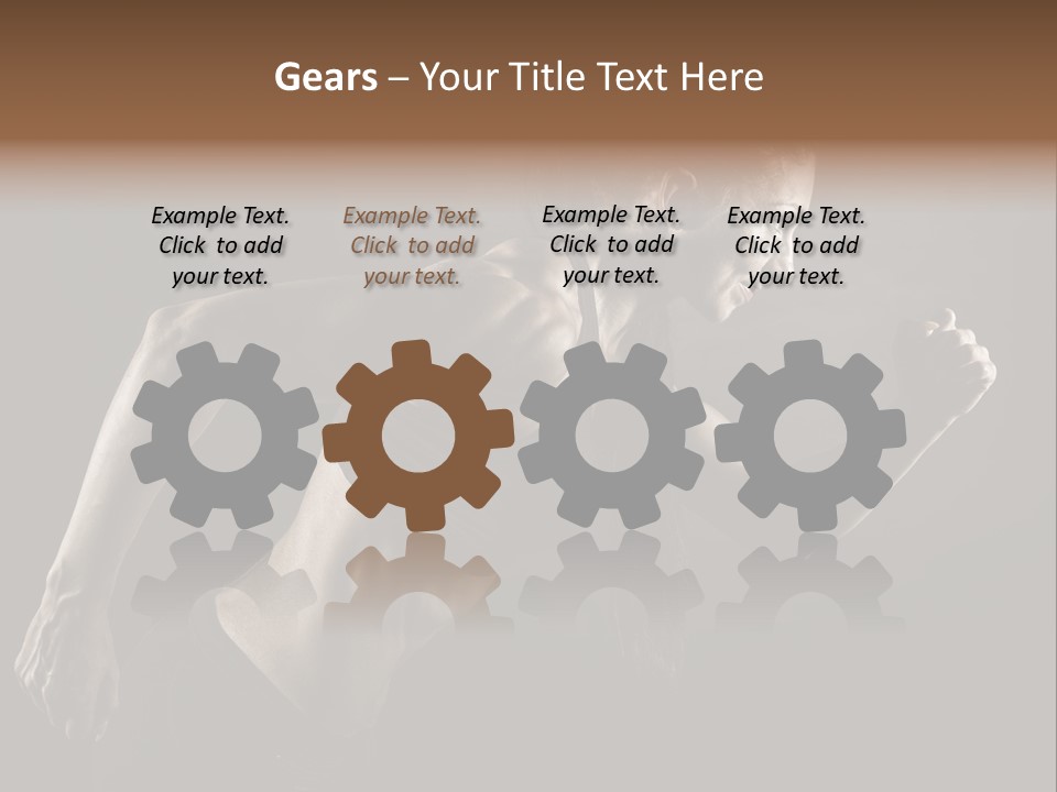 Jogger Caucasian Female PowerPoint Template