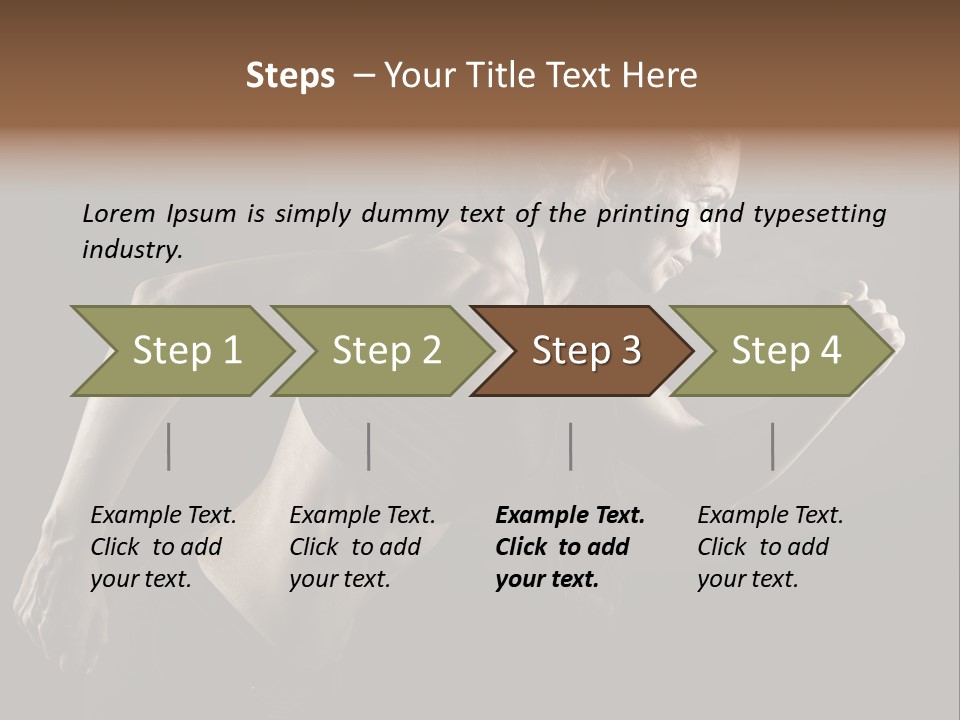 Jogger Caucasian Female PowerPoint Template