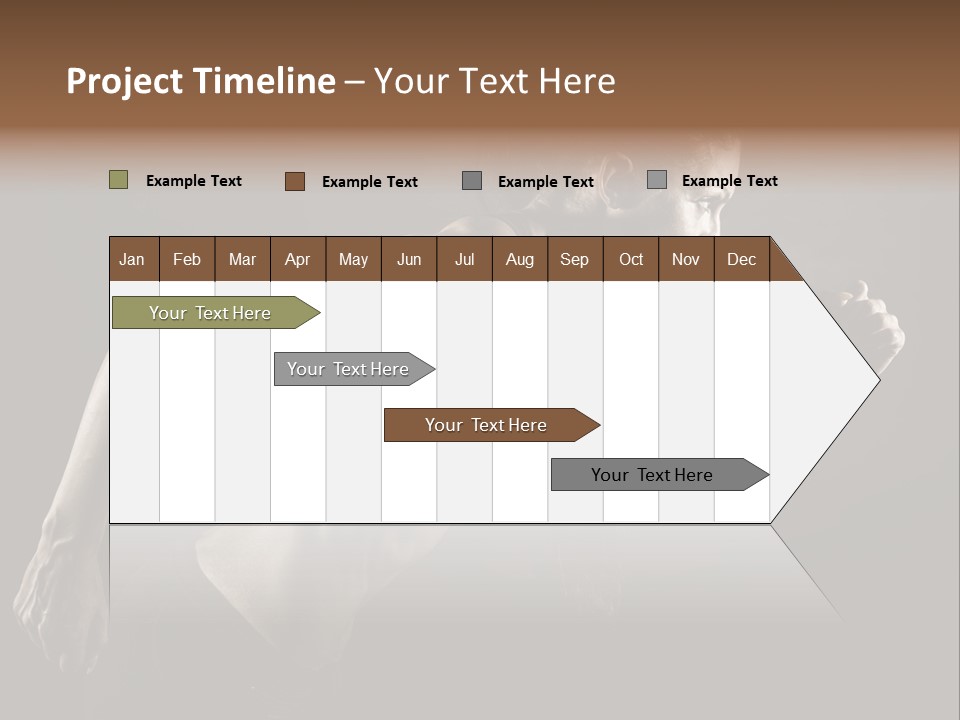 Jogger Caucasian Female PowerPoint Template