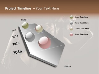Jogger Caucasian Female PowerPoint Template