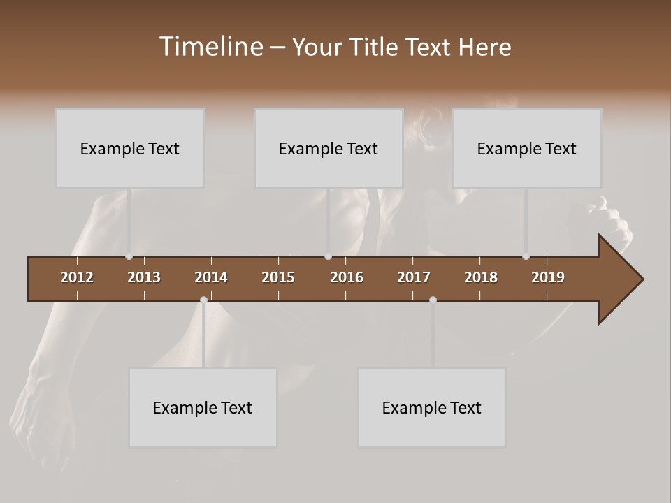 Jogger Caucasian Female PowerPoint Template