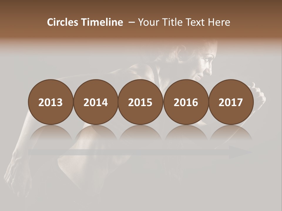Jogger Caucasian Female PowerPoint Template