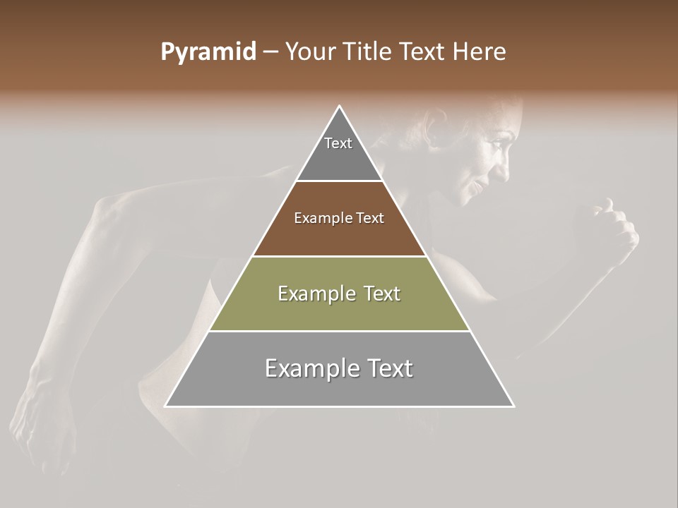 Jogger Caucasian Female PowerPoint Template