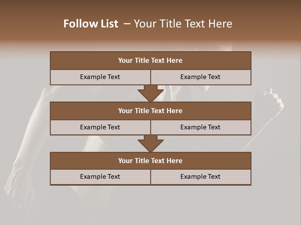 Jogger Caucasian Female PowerPoint Template