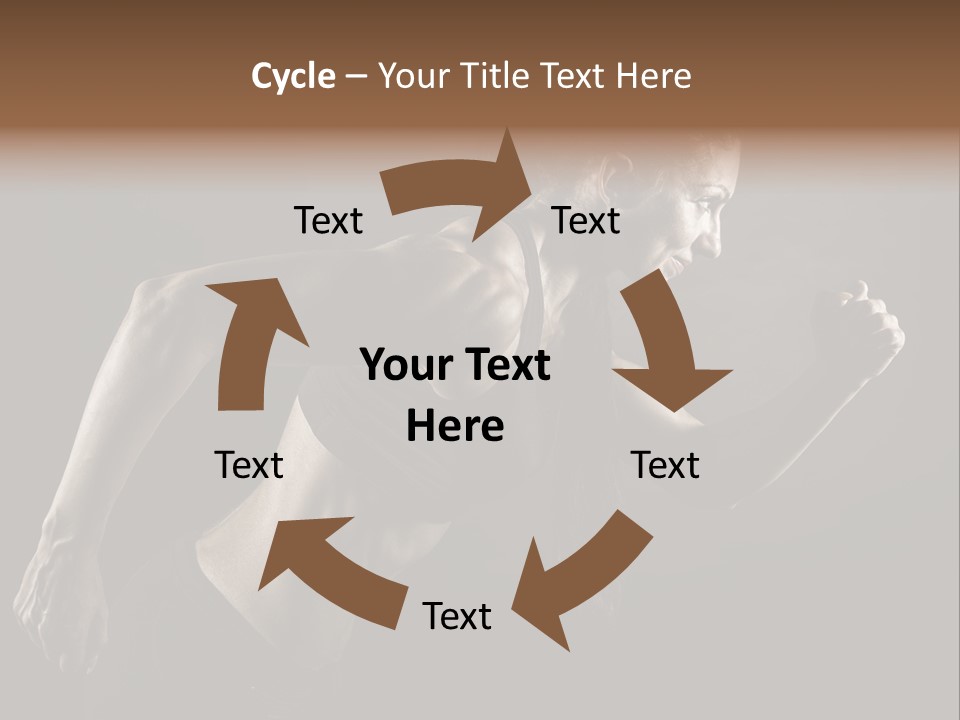 Jogger Caucasian Female PowerPoint Template
