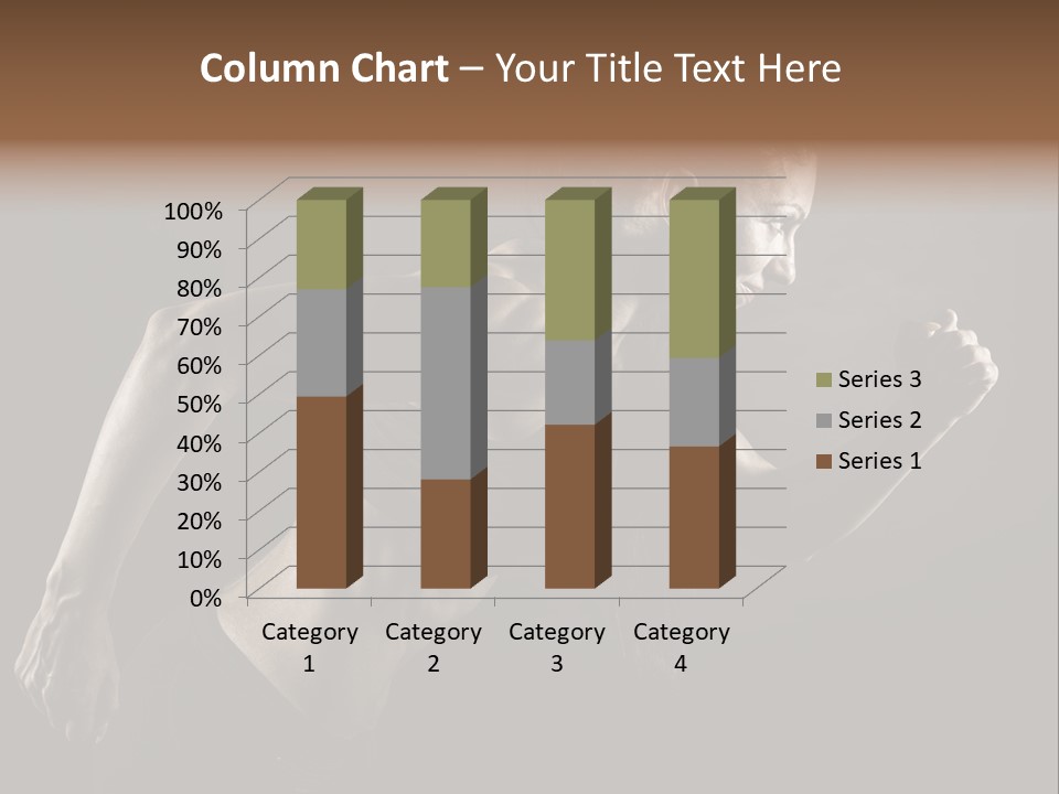 Jogger Caucasian Female PowerPoint Template