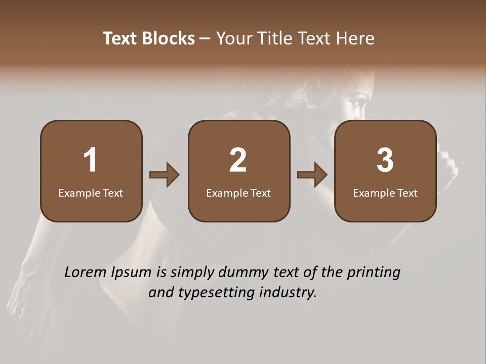 Jogger Caucasian Female PowerPoint Template