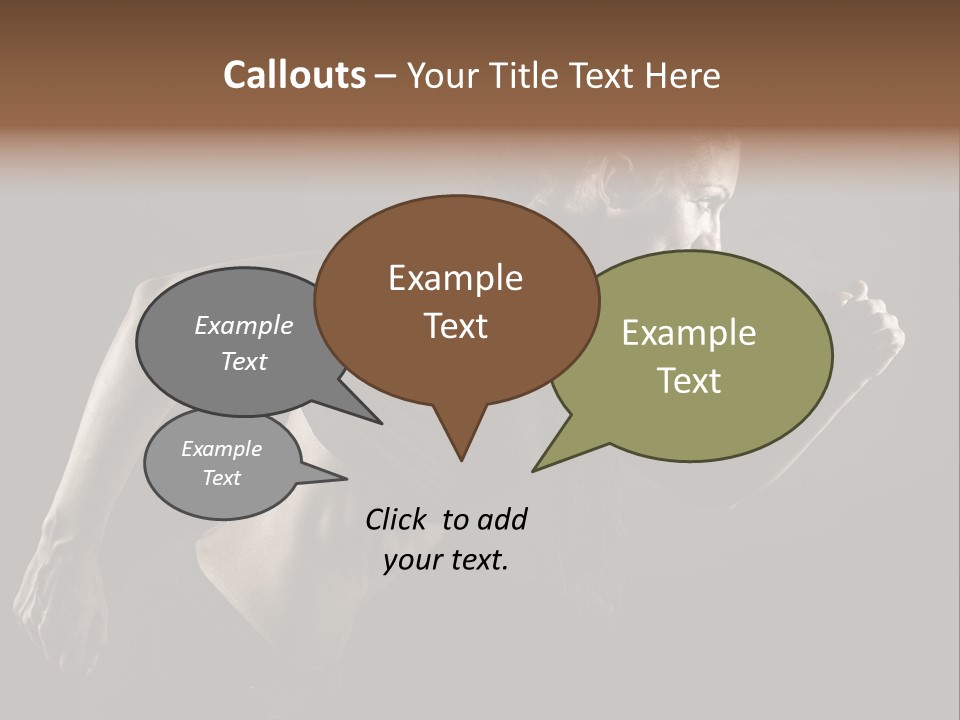 Jogger Caucasian Female PowerPoint Template