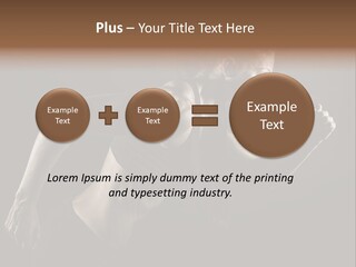 Jogger Caucasian Female PowerPoint Template