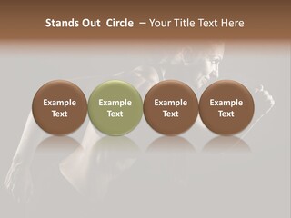 Jogger Caucasian Female PowerPoint Template