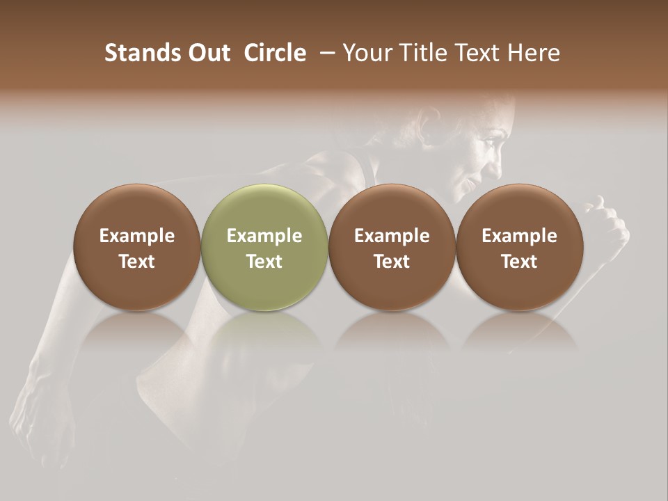 Jogger Caucasian Female PowerPoint Template