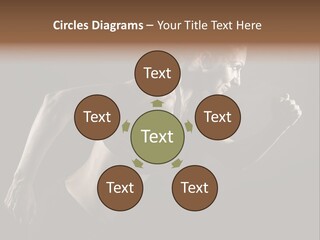 Jogger Caucasian Female PowerPoint Template
