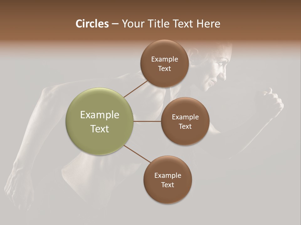 Jogger Caucasian Female PowerPoint Template