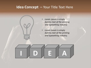 Jogger Caucasian Female PowerPoint Template