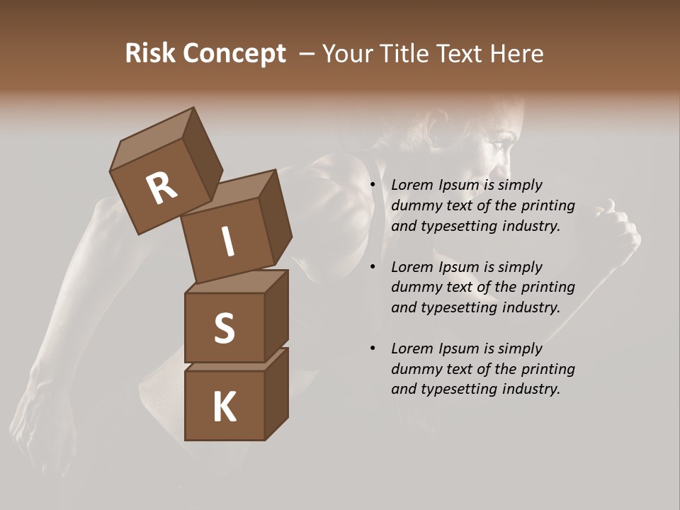Jogger Caucasian Female PowerPoint Template
