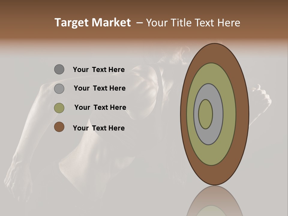 Jogger Caucasian Female PowerPoint Template