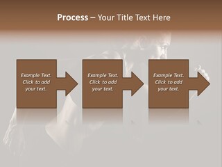 Jogger Caucasian Female PowerPoint Template
