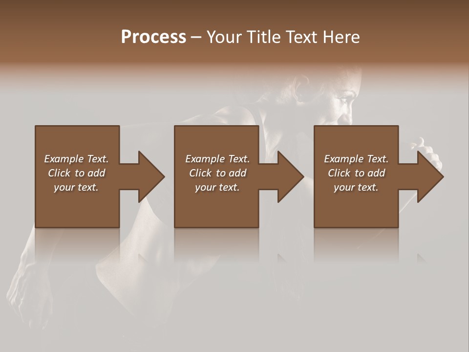 Jogger Caucasian Female PowerPoint Template
