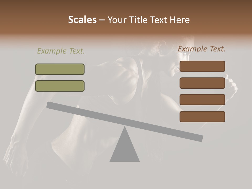 Jogger Caucasian Female PowerPoint Template