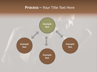 Jogger Caucasian Female PowerPoint Template