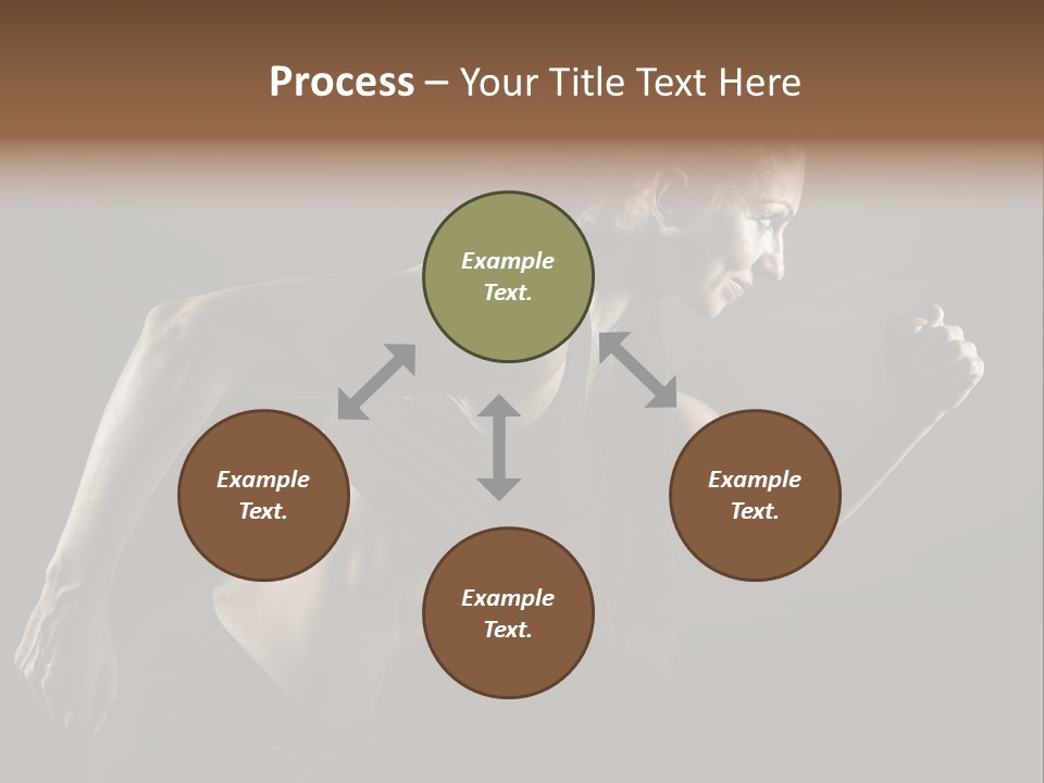 Jogger Caucasian Female PowerPoint Template