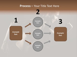 Jogger Caucasian Female PowerPoint Template