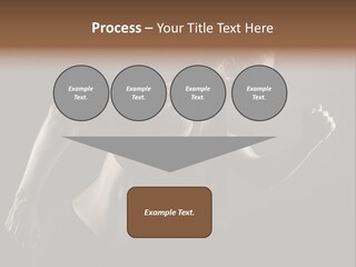 Jogger Caucasian Female PowerPoint Template