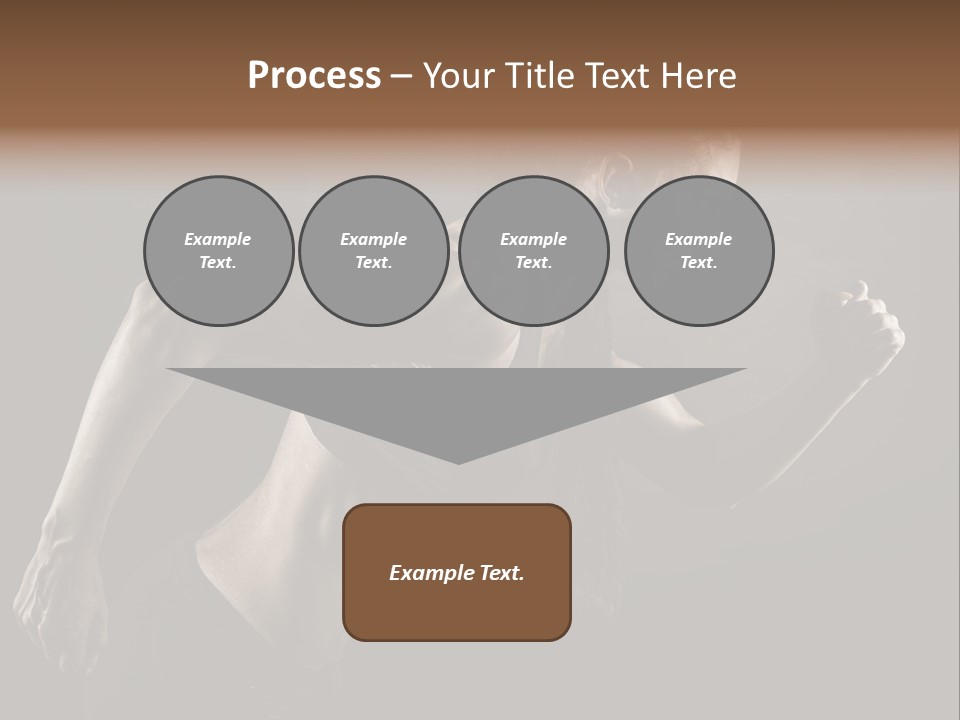 Jogger Caucasian Female PowerPoint Template
