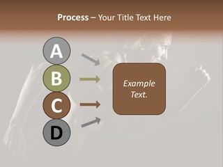 Jogger Caucasian Female PowerPoint Template