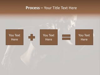 Jogger Caucasian Female PowerPoint Template