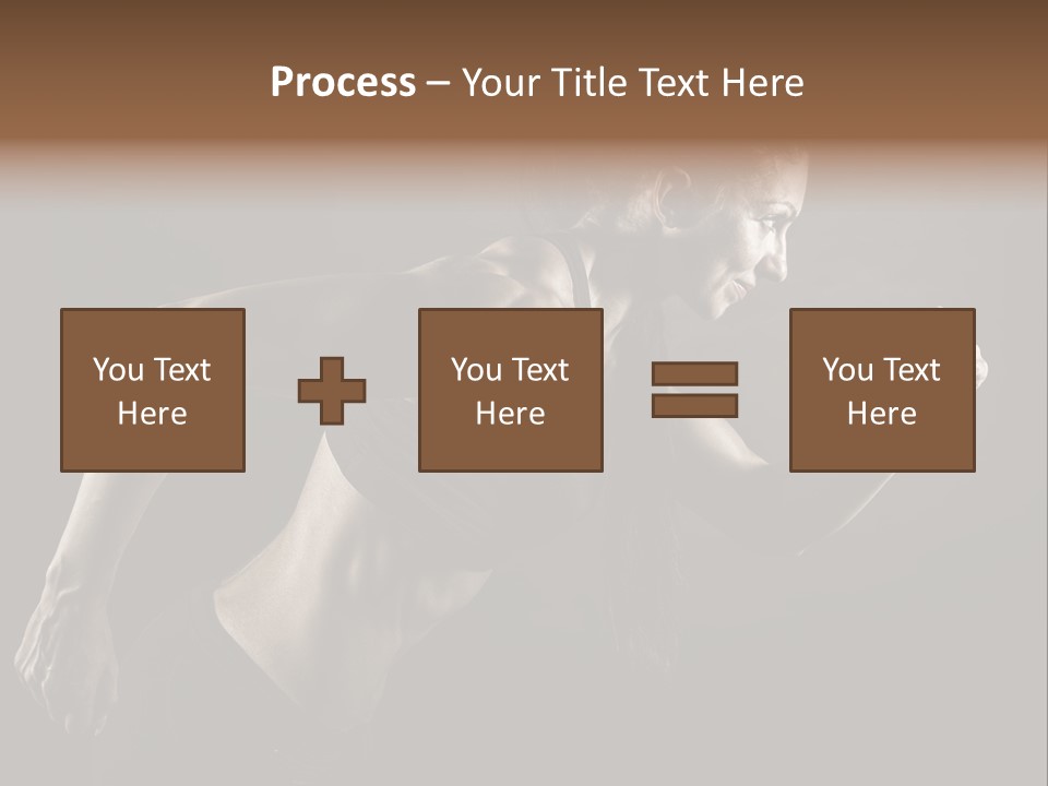 Jogger Caucasian Female PowerPoint Template