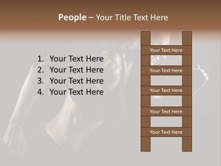 Jogger Caucasian Female PowerPoint Template