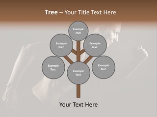 Jogger Caucasian Female PowerPoint Template
