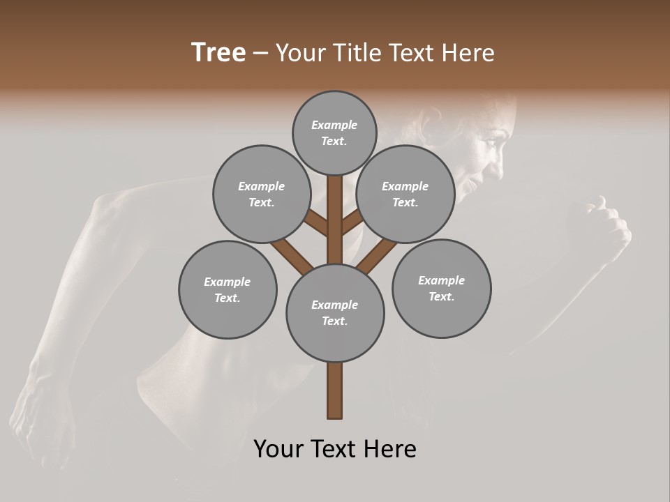 Jogger Caucasian Female PowerPoint Template