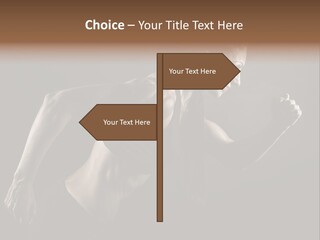 Jogger Caucasian Female PowerPoint Template