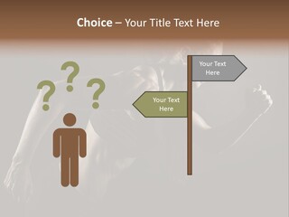 Jogger Caucasian Female PowerPoint Template
