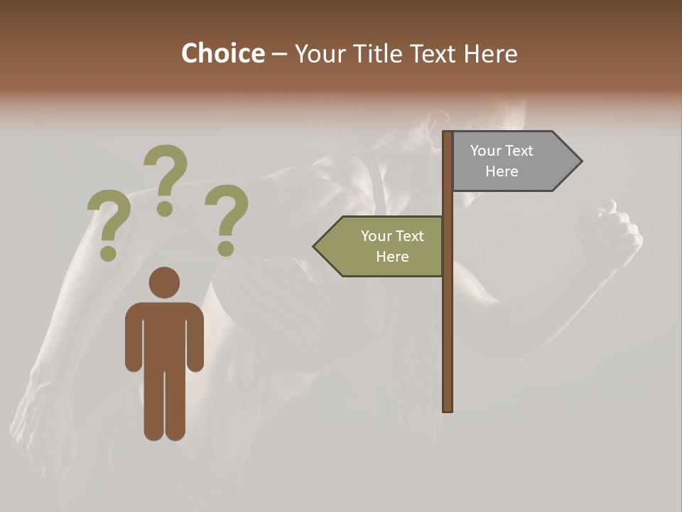 Jogger Caucasian Female PowerPoint Template